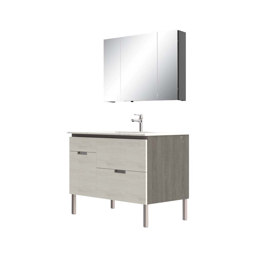 HBM103507N-110 Natural solid wood bathroom cabinet